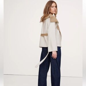 NWT Banana Republic REVERSIBLE DOUBLE-FACED SHORT WRAP COAT XL